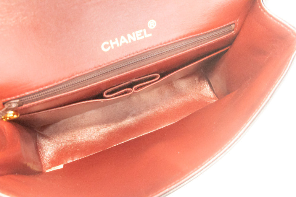 CHANEL Classic Double Flap Square Chain Shoulder Bag Black an8 hannari-shop