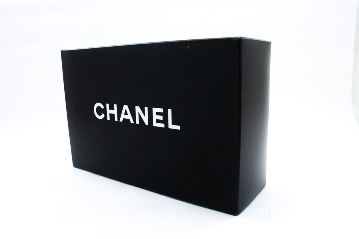 CHANEL Full Flap Chain Shoulder Bag Clutch Black Quilted Lambskin ao5 hannari-shop