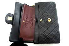 CHANEL Classic Double Flap 9" Chain Shoulder Bag Black Lambskin m64 hannari-shop