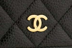 CHANEL Caviar Wallet On Chain WOC Black Shoulder Bag Crossbody m74 hannari-shop