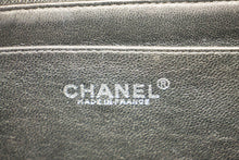 CHANEL Μεγάλη κλασική τσάντα τσάντα ώμου με πτερύγιο μαύρο χαβιάρι g66