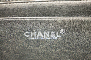 CHANEL Large Classic Handbag Chain Shoulder Bag Flap Black Caviar g66