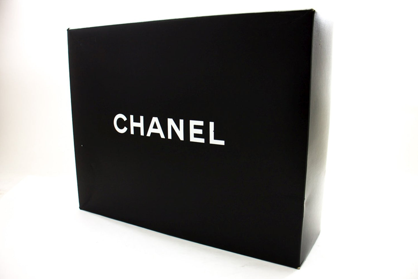 CHANEL Große klassische Handtasche Kette Umhängetasche Klappe Schwarz Kaviar g66