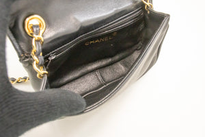 CHANEL Full Flap Mini Small Chain Shoulder Bag Black Coco Quilted n27 hannari-shop