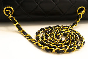 CHANEL Diana Flap Chain Shoulder Bag Black Quilted Lambskin Purse n18 hannari-shop