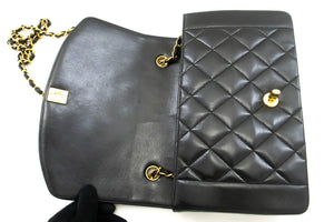 CHANEL Diana Flap Chain Shoulder Bag Black Quilted Lambskin Purse n18 hannari-shop