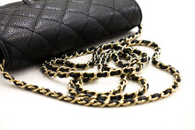 CHANEL Caviar Lille pung på kæde WOC sort skuldertaske pung c03