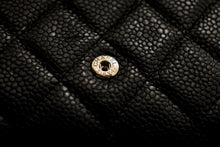 CHANEL Χαβιάρι μικρό πορτοφόλι σε αλυσίδα WOC Μαύρη τσάντα ώμου τσάντα c03