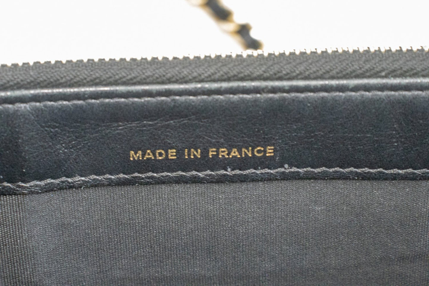 Portefeuille CHANEL Boy Noir Caviar Wallet On Chain WOC Double Zip Épaule n35 hannari-shop