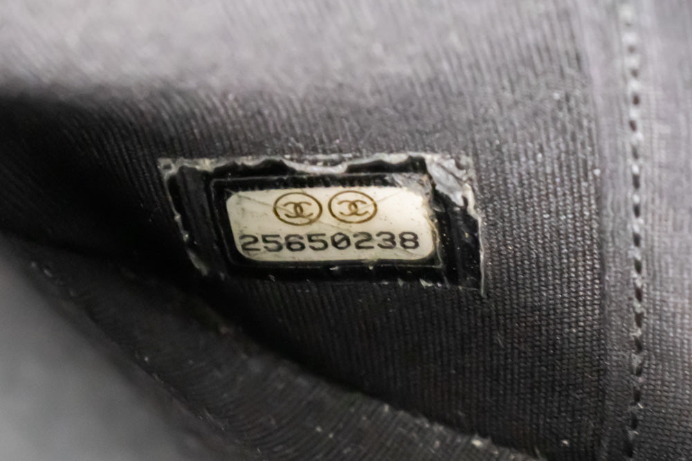 Portefeuille CHANEL Boy Noir Caviar Wallet On Chain WOC Double Zip Épaule n35 hannari-shop