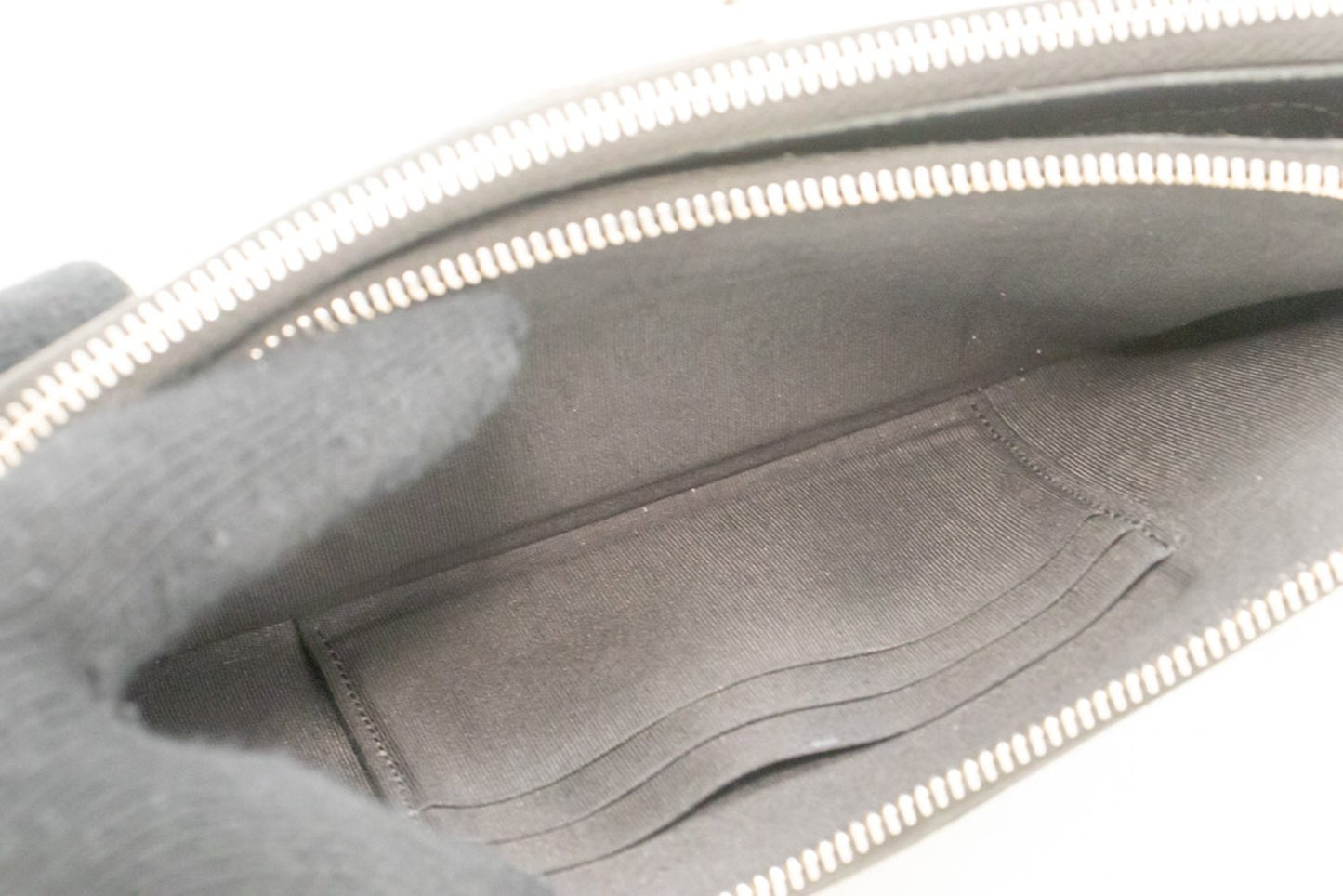 Portefeuille CHANEL Boy Noir Caviar Wallet On Chain WOC Double Zip Épaule n35 hannari-shop