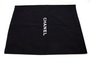CHANEL Μεγάλη κλασική τσάντα 11" Chain Shoulder Bag Flap Black Lamb h44