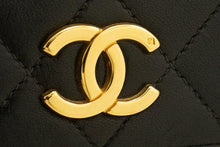 CHANEL Full Flap Chain Shoulder Bag Clutch Black Quilted Lambskin m96 hannari-shop