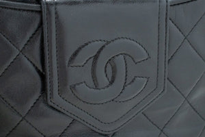 CHANEL Vintage Classic Chain Shoulder Bag Black Quilted Lambskin n17 hannari-shop