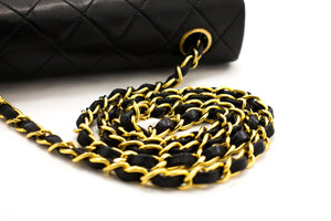 Τσάντα ώμου CHANEL Mini Square Small Chain Chain Crossbody Μαύρο πάπλωμα f77