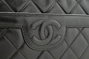 CHANEL Vintage Tassel Chain Shoulder Bag Black Quilted Zipper Lamb n19 hannari-shop