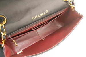 CHANEL Full Flap Chain Shoulder Bag Crossbody Black Quilted Lamb n75 hannari-shop