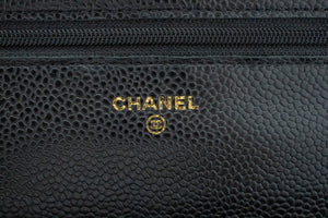 CHANEL Caviar Wallet On Chain WOC Black Shoulder Bag Crossbody n58 hannari-shop