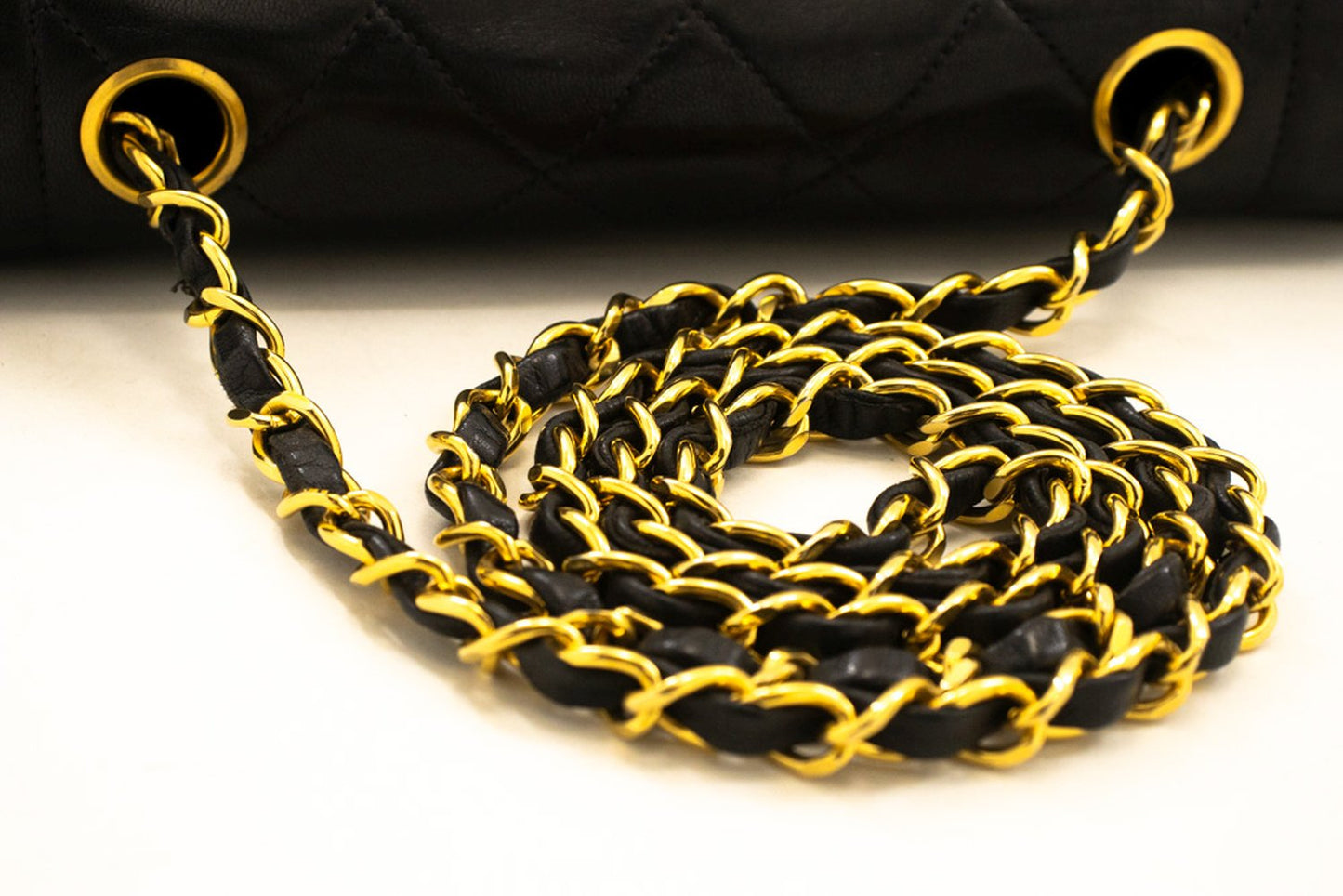 CHANEL Diana Flap Chain Schoudertas Zwart Gequilt Lamsleer Portemonnee n77 hannari-shop
