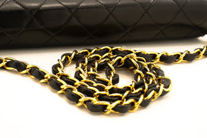 CHANEL Small Chain Shoulder Bag Clutch Black Quilted Flap Lambskin n93 hannari-shop