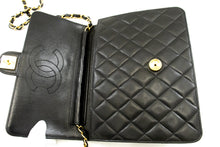 CHANEL Small Chain Shoulder Bag Clutch Black Quilted Flap Lambskin n93 hannari-shop