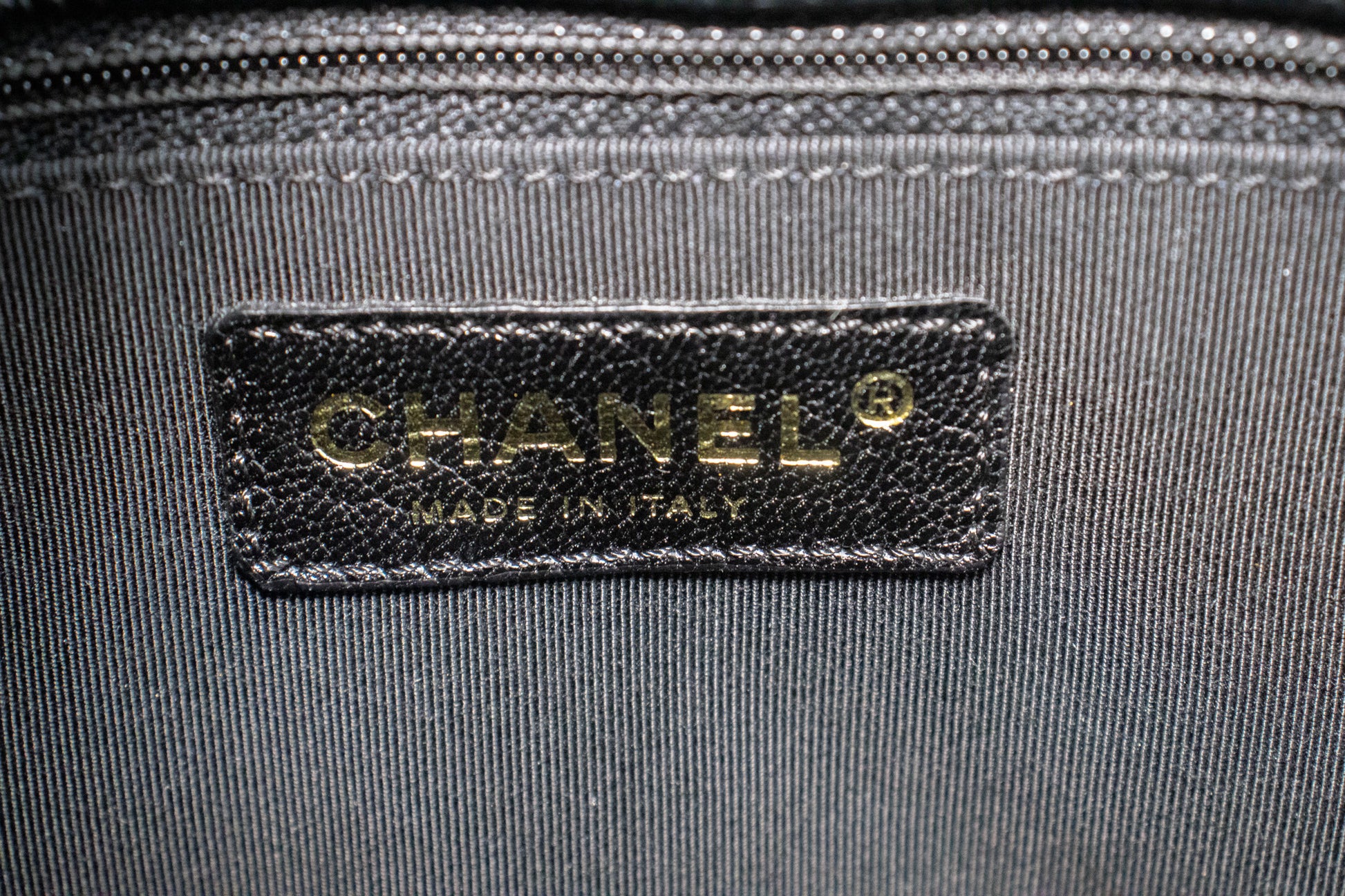 CHANEL Caviar PST Chain Schoudertas Shopping Tote Zwart Gequilt n51 hannari-shop