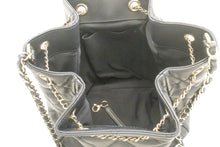 CHANEL Drawstring Chain Shoulder Bag Black Quilted Lambskin Purse p12 hannari-shop