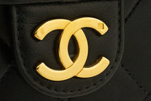 CHANEL Chain Chain Shoulder Bag Clutch Μαύρο καπιτονέ πτερύγιο Lambskin τσαντάκι k11