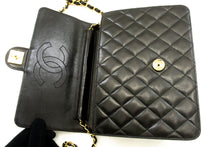 CHANEL Small Chain Shoulder Bag Clutch Black Quilted Flap Lambskin p45 hannari-shop