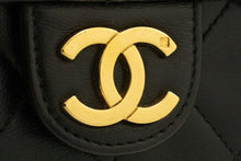 CHANEL Τσάντα ώμου με μικρή αλυσίδα Clutch Μαύρο καπιτονέ πτερύγιο αρνί j60