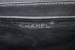 CHANEL Grained Calfskin Handbag Top Handle Bag Kelly Black Flap p08 hannari-shop