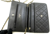 CHANEL Grained Calfskin Wallet On Chain WOC Black Shoulder Bag p63 hannari-shop