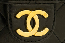CHANEL Chain Chain Shoulder Bag Clutch Μαύρο καπιτονέ πτερύγιο Lambskin τσαντάκι k36