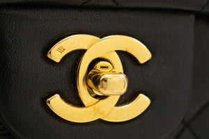 Τσάντα ώμου με αλυσίδα CHANEL Classic Double Flap 10" Μαύρο Lambskin k69