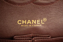 CHANEL Classic Double Flap 10" Chain Shoulder Bag Black Lambskin p97 hannari-shop