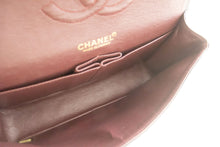 CHANEL Classic Double Flap 10" Chain Shoulder Bag Black Lambskin p97 hannari-shop