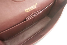 CHANEL Classic Double Flap 10" Chain Shoulder Bag Black Lambskin p97 hannari-shop