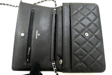 CHANEL Grained Calfskin Wallet On Chain WOC Black Shoulder Bag p60 hannari-shop