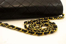 CHANEL Small Chain Shoulder Bag Clutch Black Quilted Flap Lambskin p55 hannari-shop