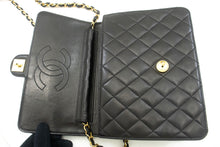 CHANEL Small Chain Shoulder Bag Clutch Black Quilted Flap Lambskin p55 hannari-shop