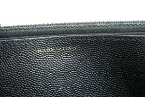 CHANEL Boy Black Grained Calfskin Wallet On Chain WOC Flap Bag p66 hannari-shop