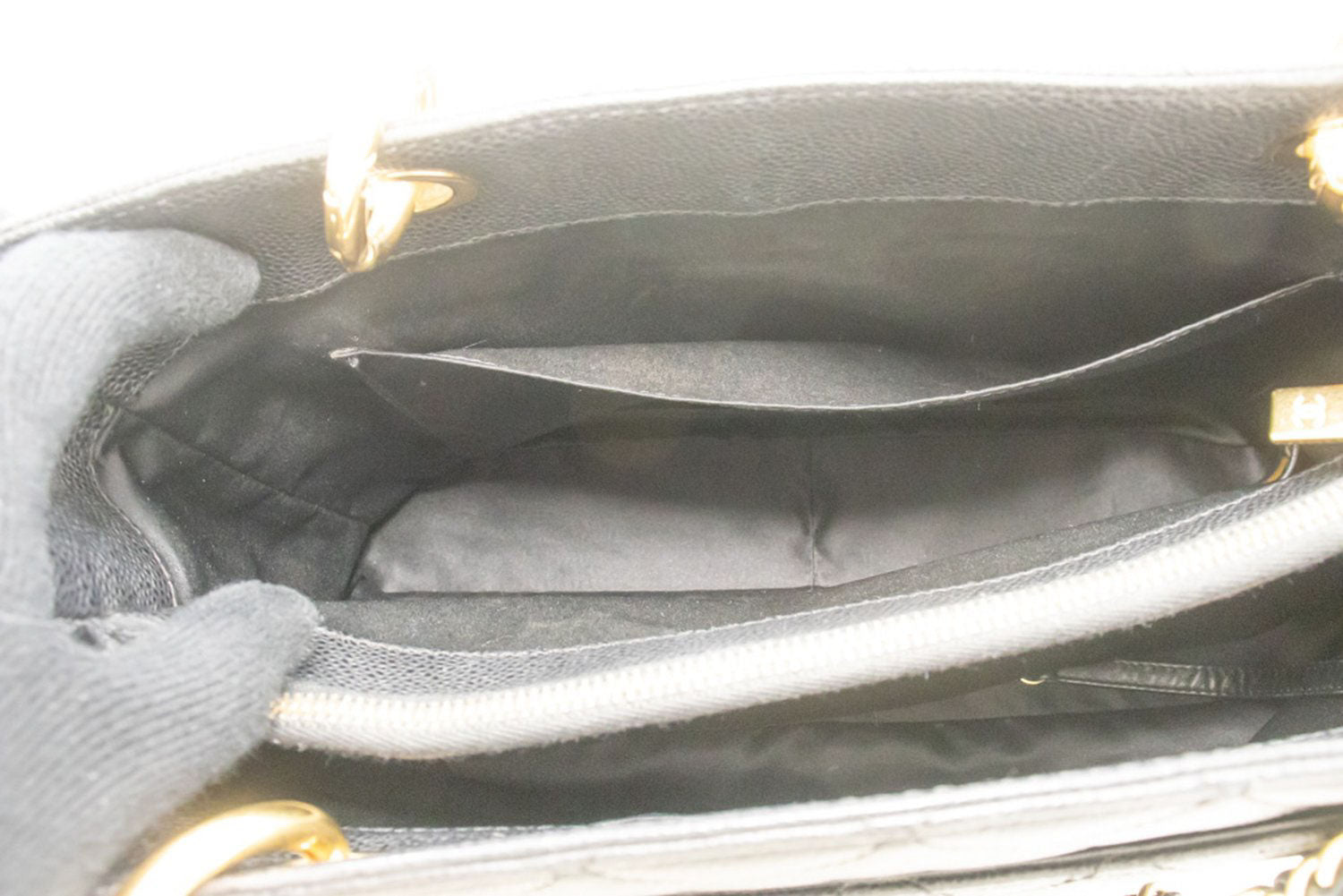 CHANEL Grained Calfskin GST 13" Shopping Tote Chain Skuldertaske p67 hannari-shop