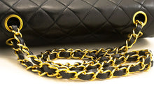 CHANEL Classic Double Flap 9" Chain Shoulder Bag Black Lambskin p51 hannari-shop