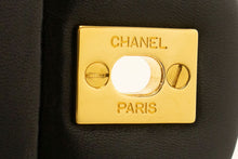 CHANEL Classic Double Flap 10" Chain Shoulder Bag Black Lambskin p58 hannari-shop