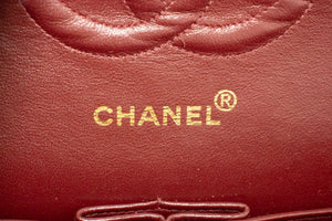 CHANEL Classic Double Flap 10" Chain Shoulder Bag Black Lambskin p58 hannari-shop
