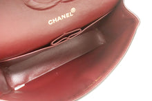 CHANEL Classic Double Flap 10" Chain Shoulder Bag Black Lambskin p58 hannari-shop