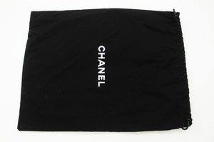 CHANEL Classic Double Flap 10" Chain Shoulder Bag Black Lambskin p58 hannari-shop