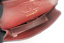 CHANEL Classic Double Flap 9" Chain Skuldertaske Sort Lammeskind k80
