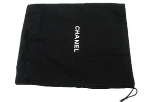 CHANEL Classic Double Flap 10" Chain Shoulder Bag Black Lambskin p62 hannari-shop