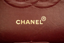 CHANEL Classic Double Flap 10" Chain Shoulder Bag Black Lambskin f91 hannari-shop